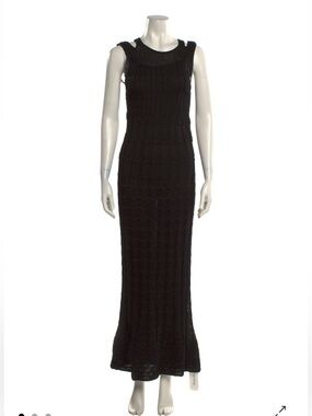 M by Missoni Black Crochet Maxi dress